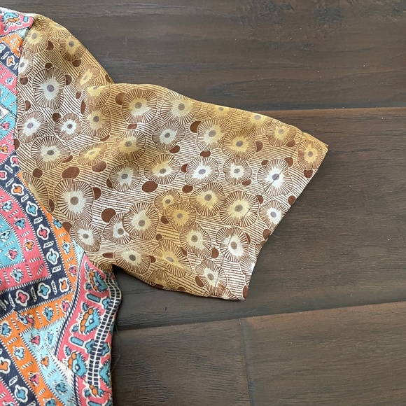 TINY by Anthropologie Women's Boho Floral Chiffon Mini Dress Sz Small - Picture 7 of 11